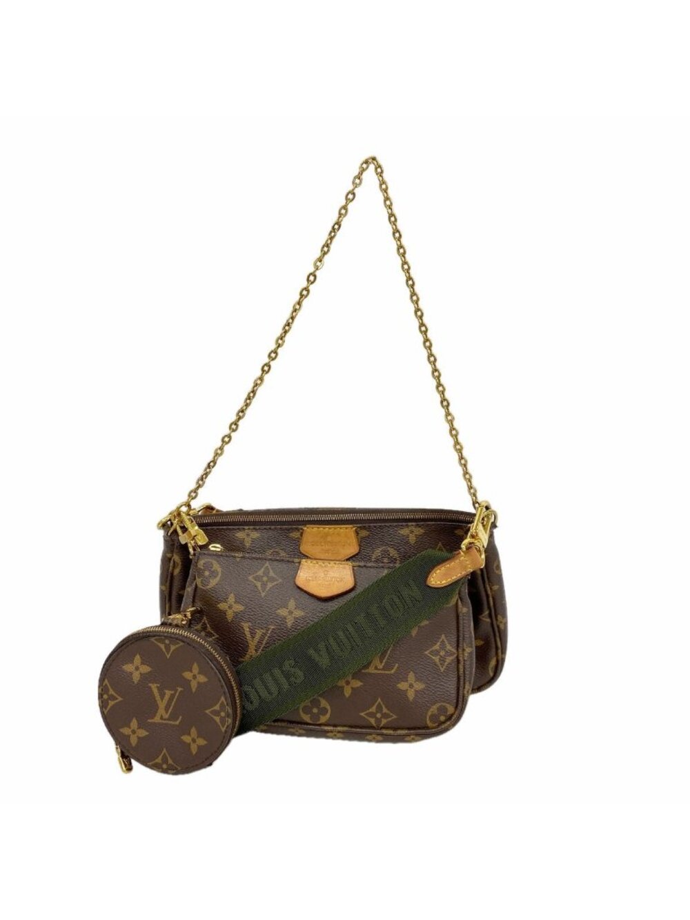 Louis Vuitton Shoulder Bag Monogram Multi Pochette Accessoires Khaki Brown 2-Way